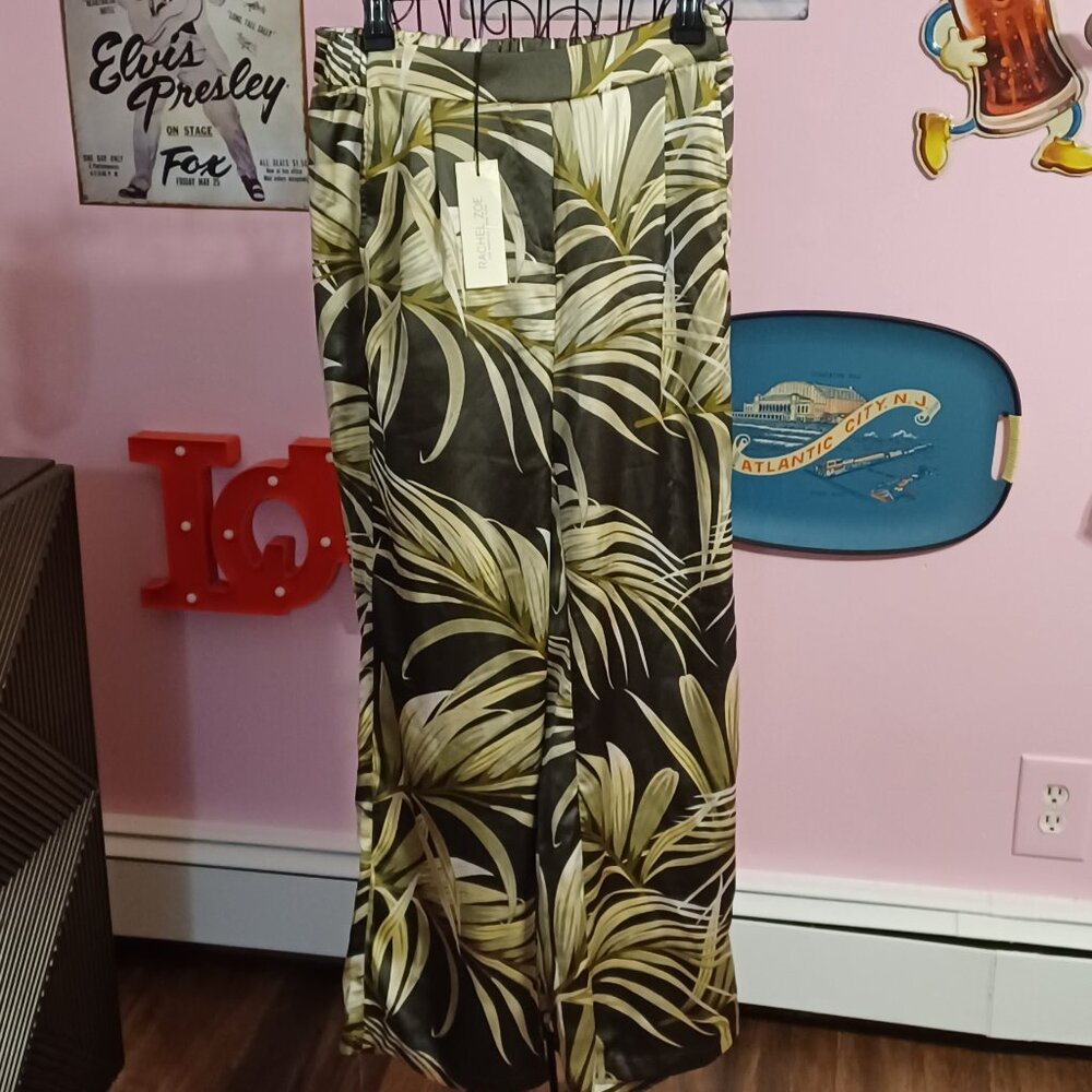 Rachel Zoe Tropical Wide Legged Pants Medium NWT